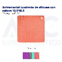 Salvamantel cuadrado de silicona con relieve 18.5*18.5