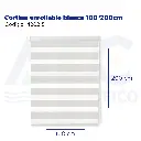 Cortina enrollable blanca 100*200cm