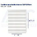 Cortina enrollable blanca 120*200cm