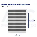 Cortina enrollable gris 100*200cm