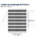 Cortina enrollable gris 120*200cm