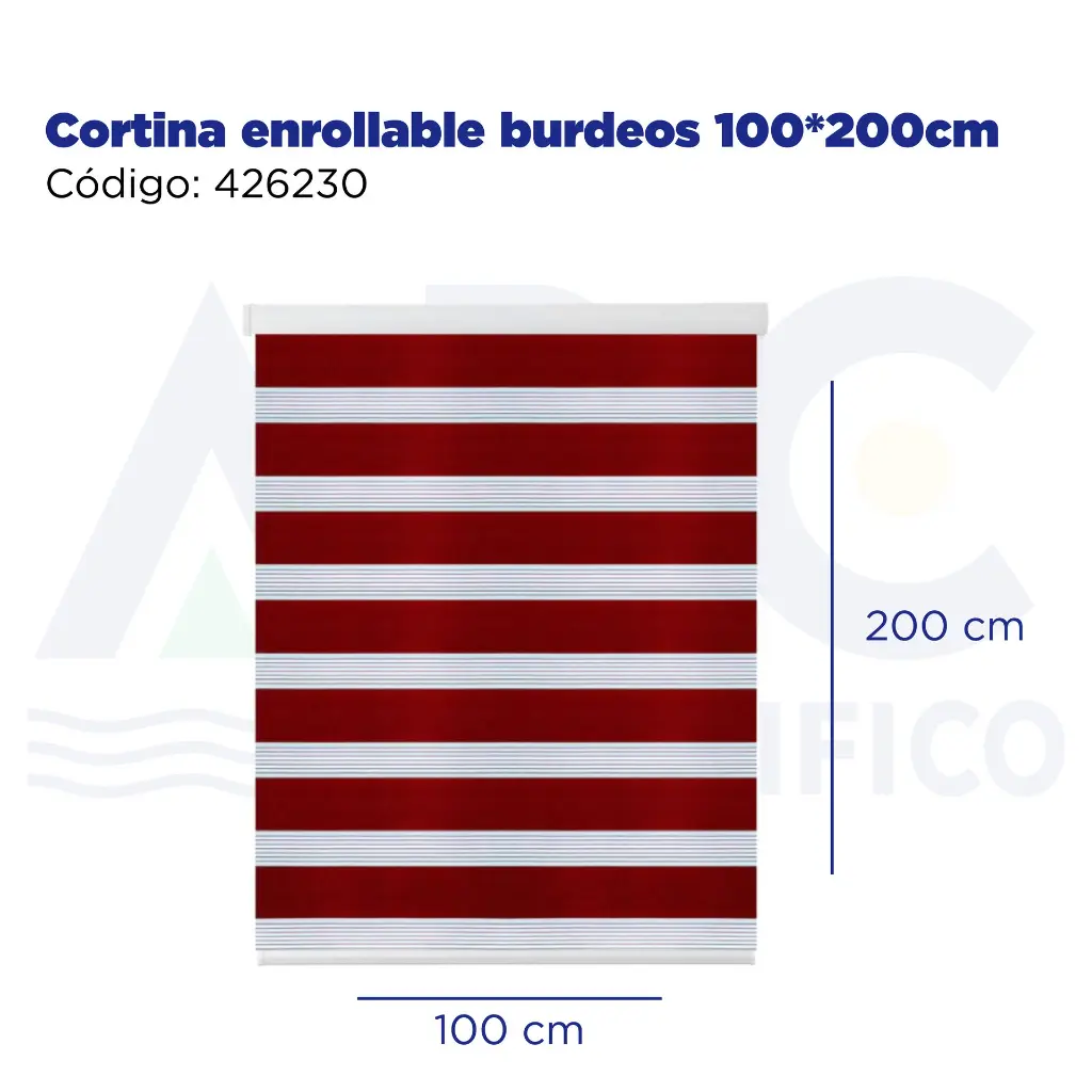 Cortina enrollable burdeos 100*200cm
