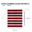 Cortina enrollable burdeos 100*200cm