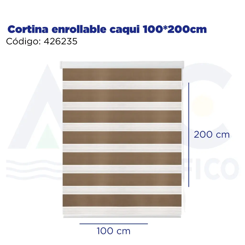 Cortina enrollable caqui 100*200cm