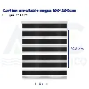 Cortina enrollable negra 100*200cm