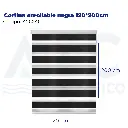 Cortina enrollable negra 120*200cm