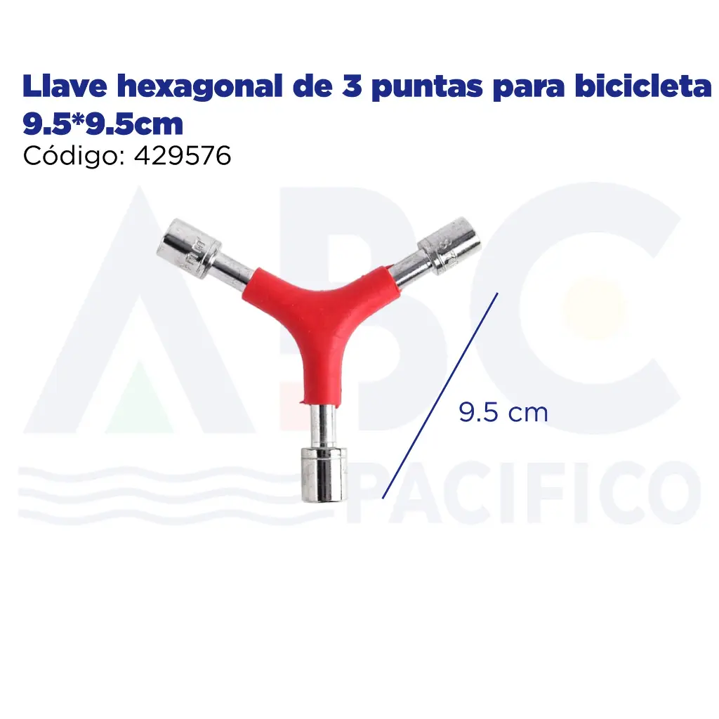 Llave hexagonal de 3 puntas para bicicleta 9.5*9.5cm