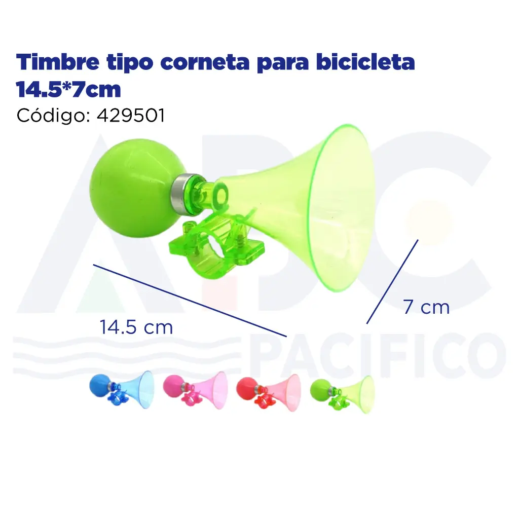 Timbre tipo corneta para bicicleta 14.5*7cm