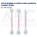 Set de plumas de plástico para repostería 3 piezas 11.5cm