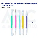 Set de plumas de plástico para repostería 5 piezas 16cm