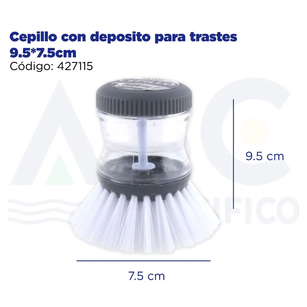 Cepillo con deposito para trastes 9.5*7.5cm