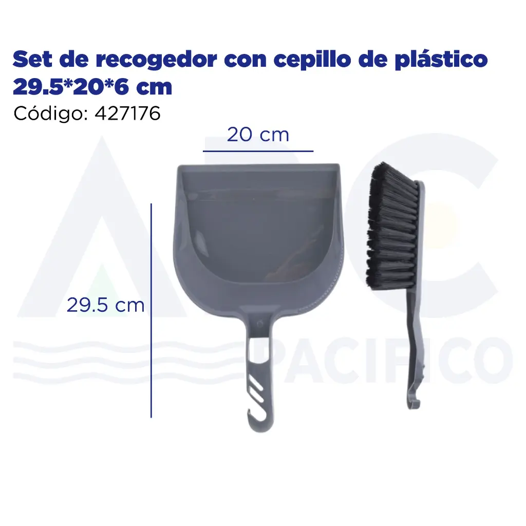 Set de recogedor con cepillo de plástico 29.5*20*6 cm