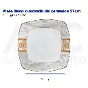 Plato llano cuadrado de cerámica 27cm