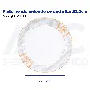 Plato hondo redondo de cerámica 22.5cm