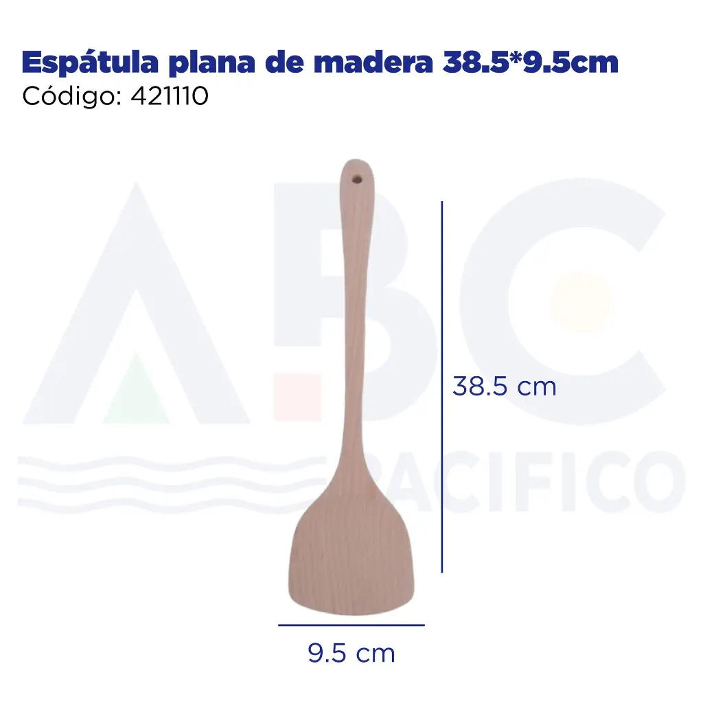 Espátula plana de madera 38.5*9.5cm
