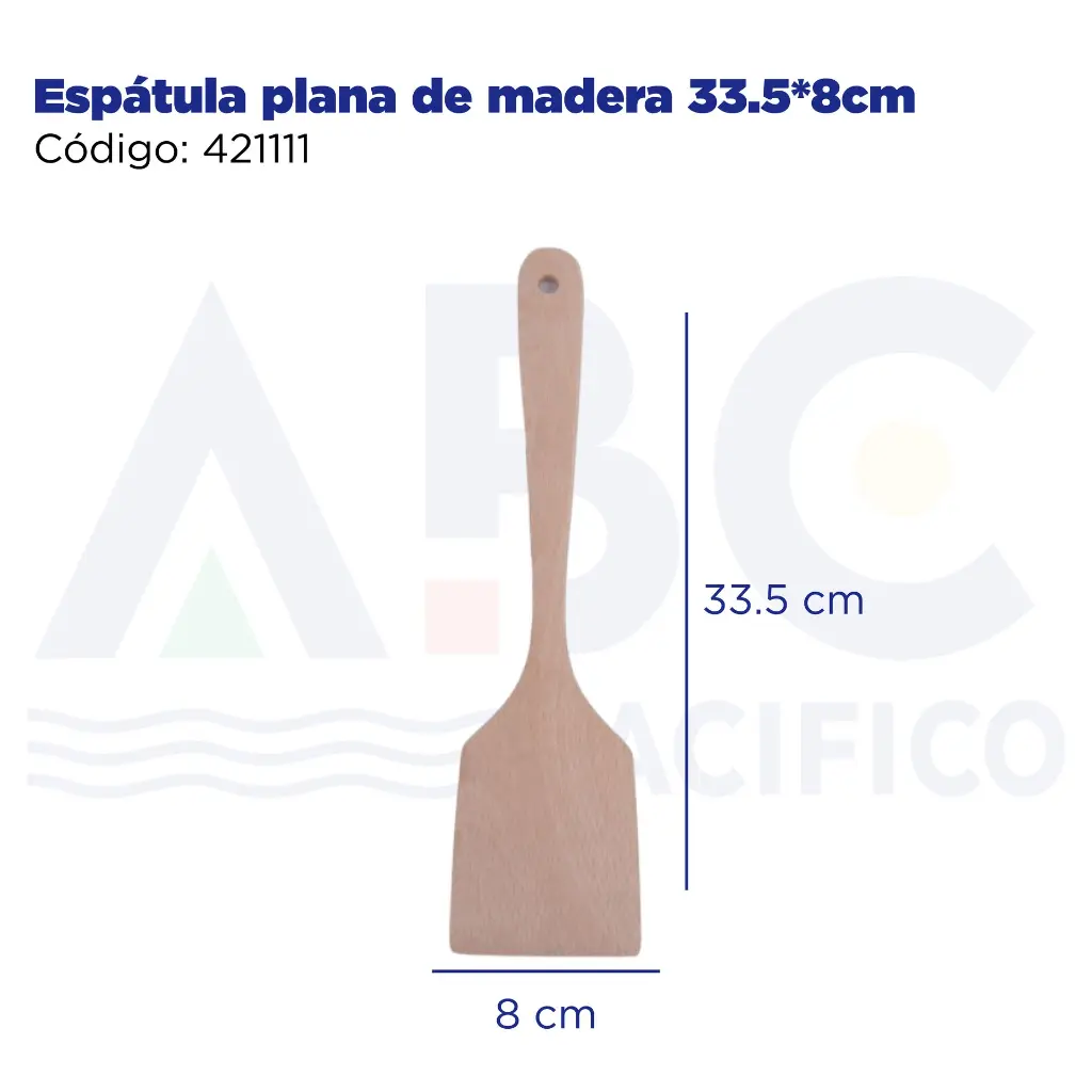 Espátula plana de madera 33.5*8cm