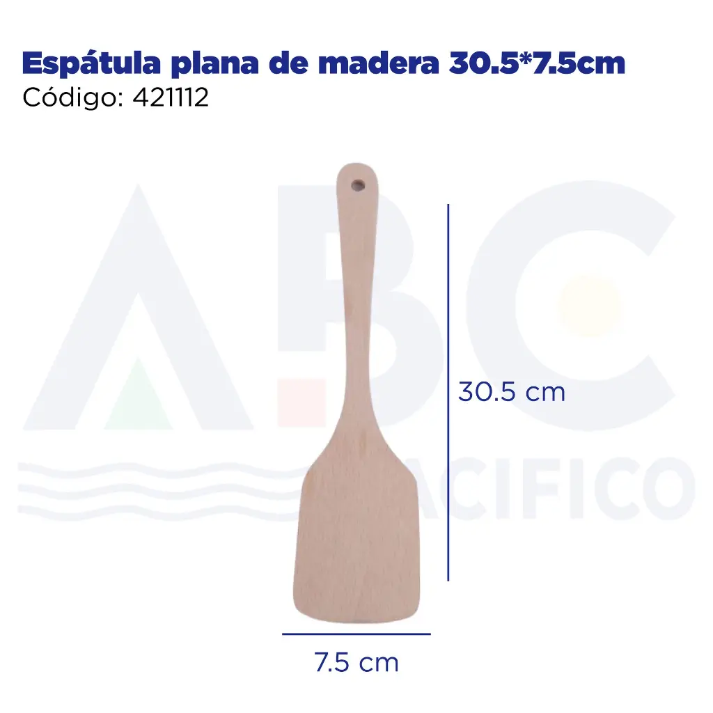Espátula plana de madera 30.5*7.5cm