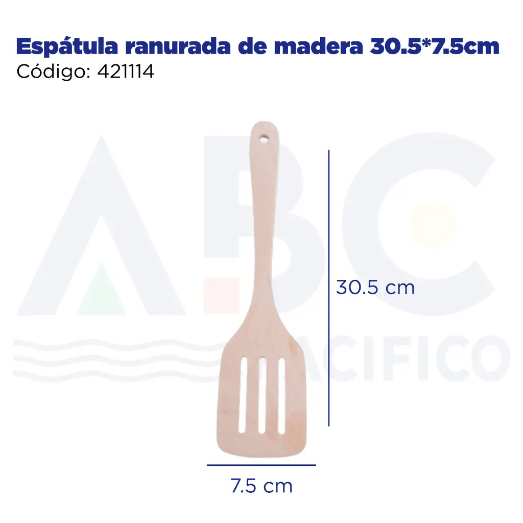 Espátula ranurada de madera 30.5*7.5cm