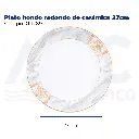 Plato hondo redondo de cerámica 27cm