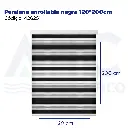 Persiana enrollable negra 120*200cm