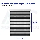 Persiana enrollable negra 150*200cm
