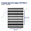 Persiana enrollable negra 180*200cm
