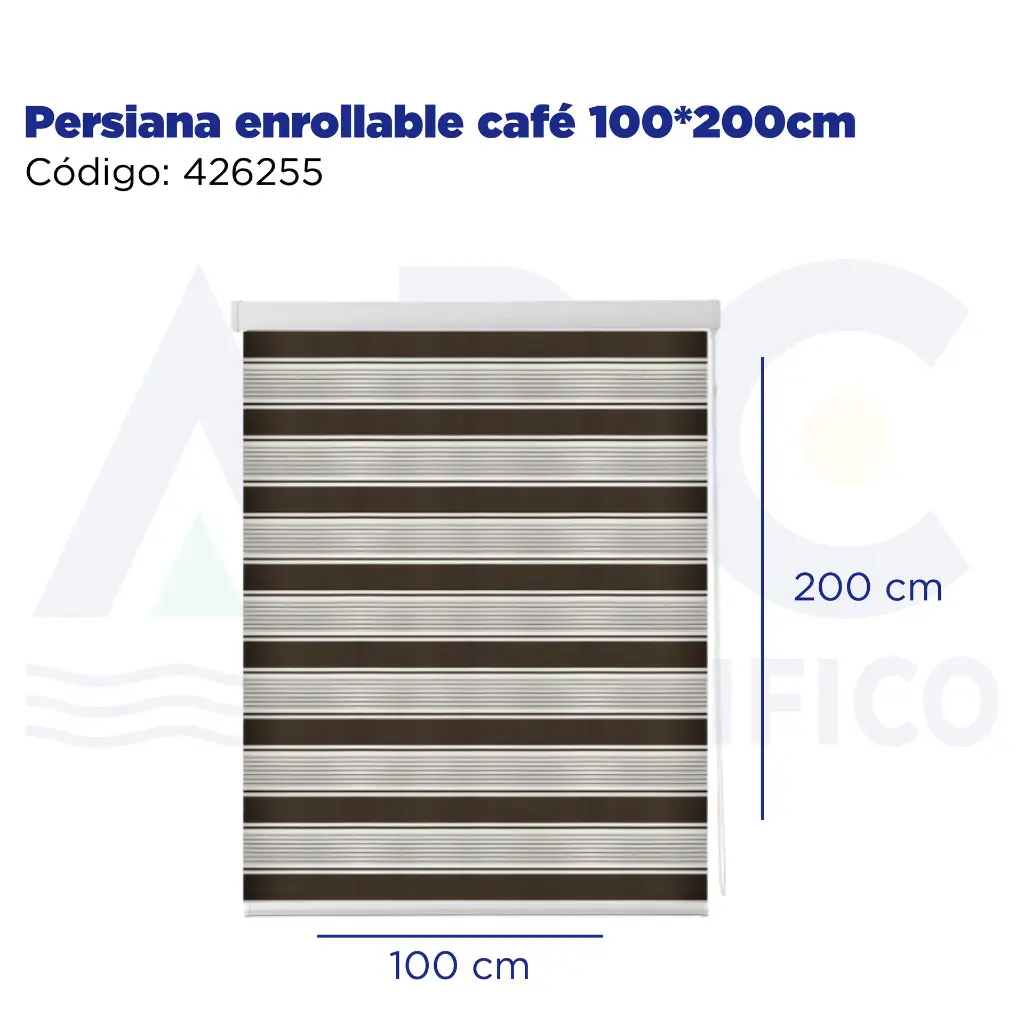Persiana enrollable café 100*200cm
