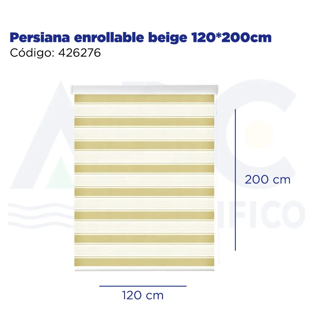 Persiana enrollable beige 120*200cm