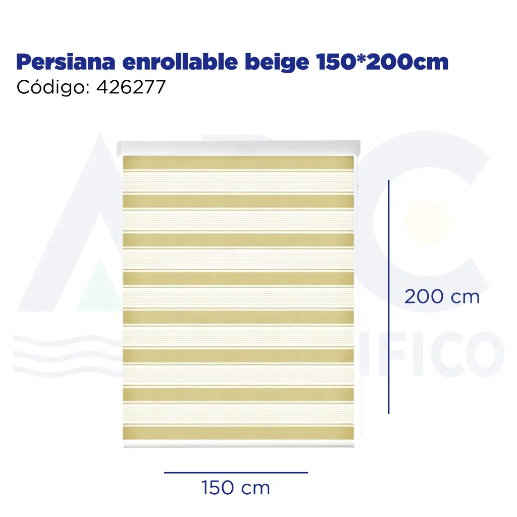 Persiana enrollable beige 150*200cm