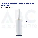 Juego de escobilla con tapa de bambú corrugado 7.2*11cm