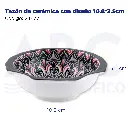 Tazón de cerámica con diseño 10.8*3.5cm