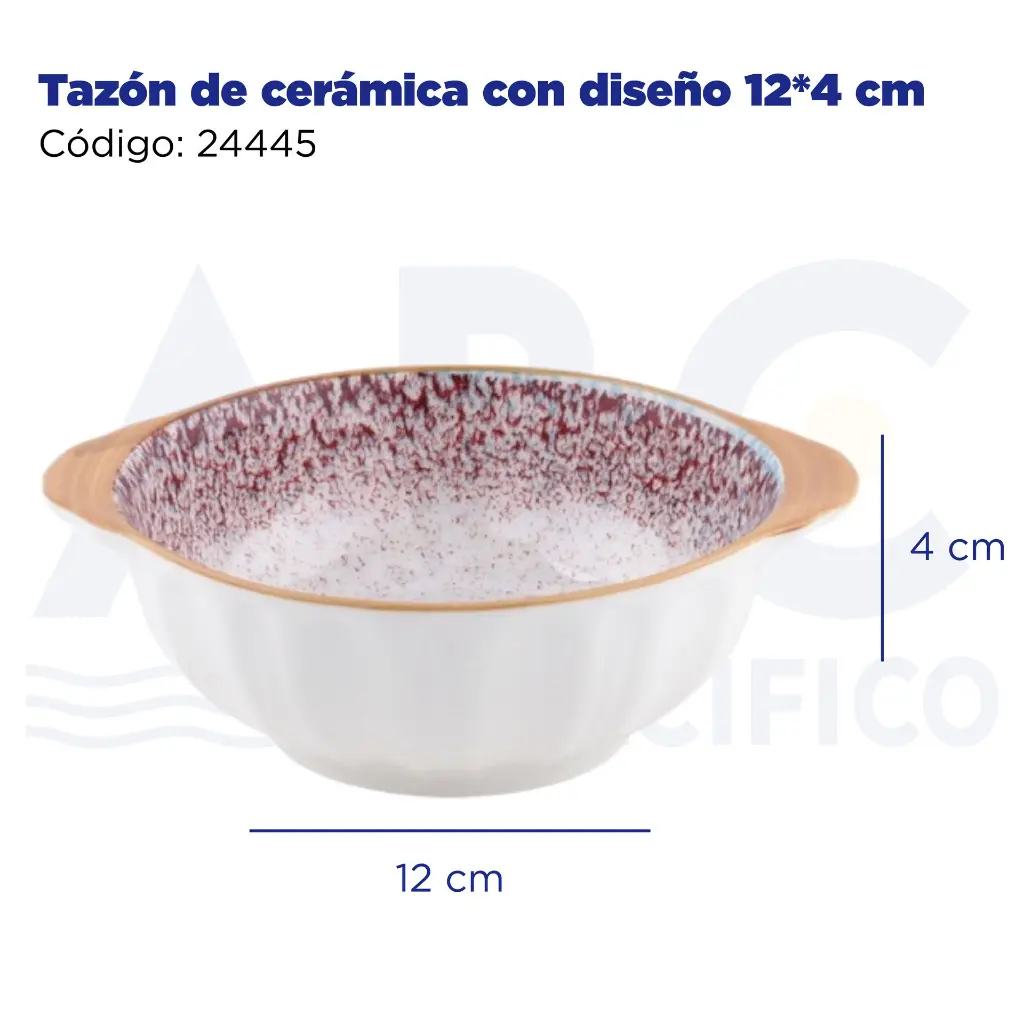 Tazón de cerámica con diseño 12*4 cm