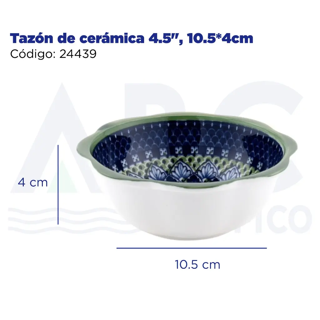 Tazón de cerámica 4.5", 10.5*4cm