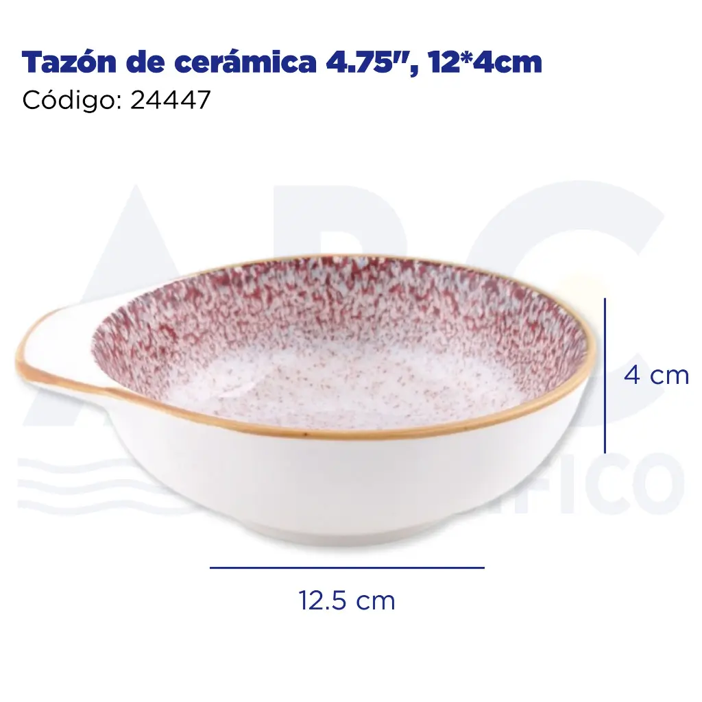 Tazón de cerámica 4.75", 12*4cm
