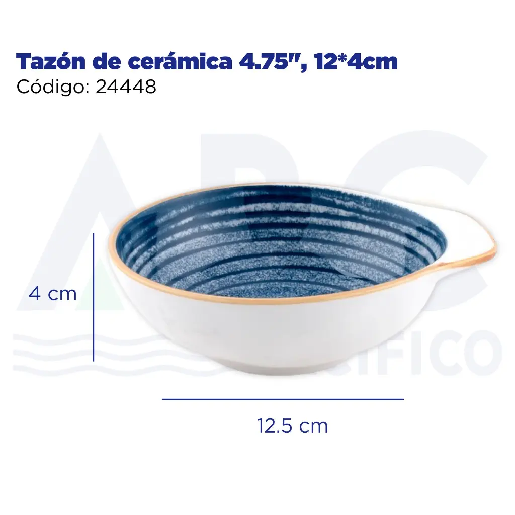 Tazón de cerámica 4.75", 12*4cm