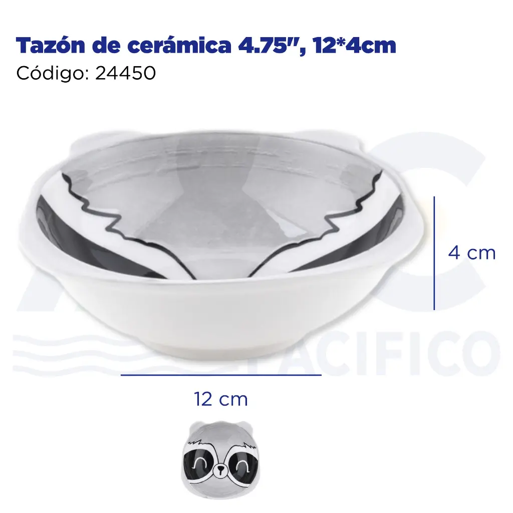 Tazón de cerámica 4.75", 12*4cm