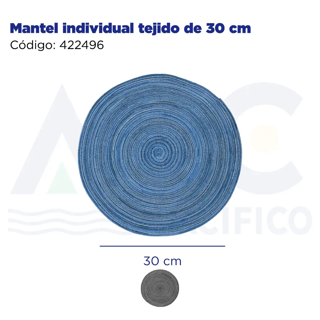Mantel individual tejido de 30 cm