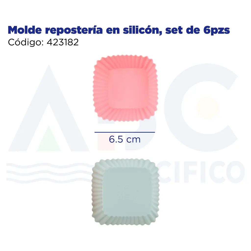 Molde repostería en silicón, set de  6pzs