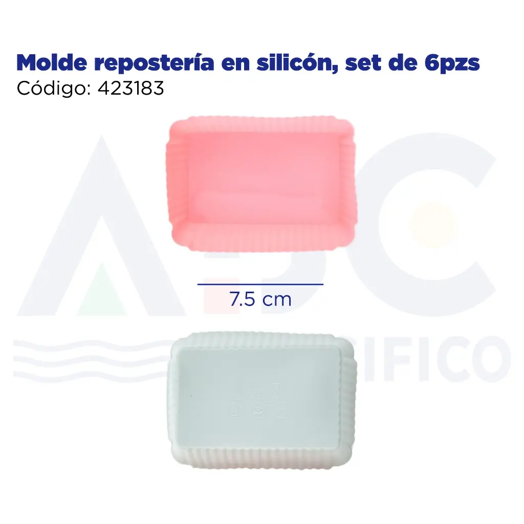 Molde repostería en silicón, set de  6pzs