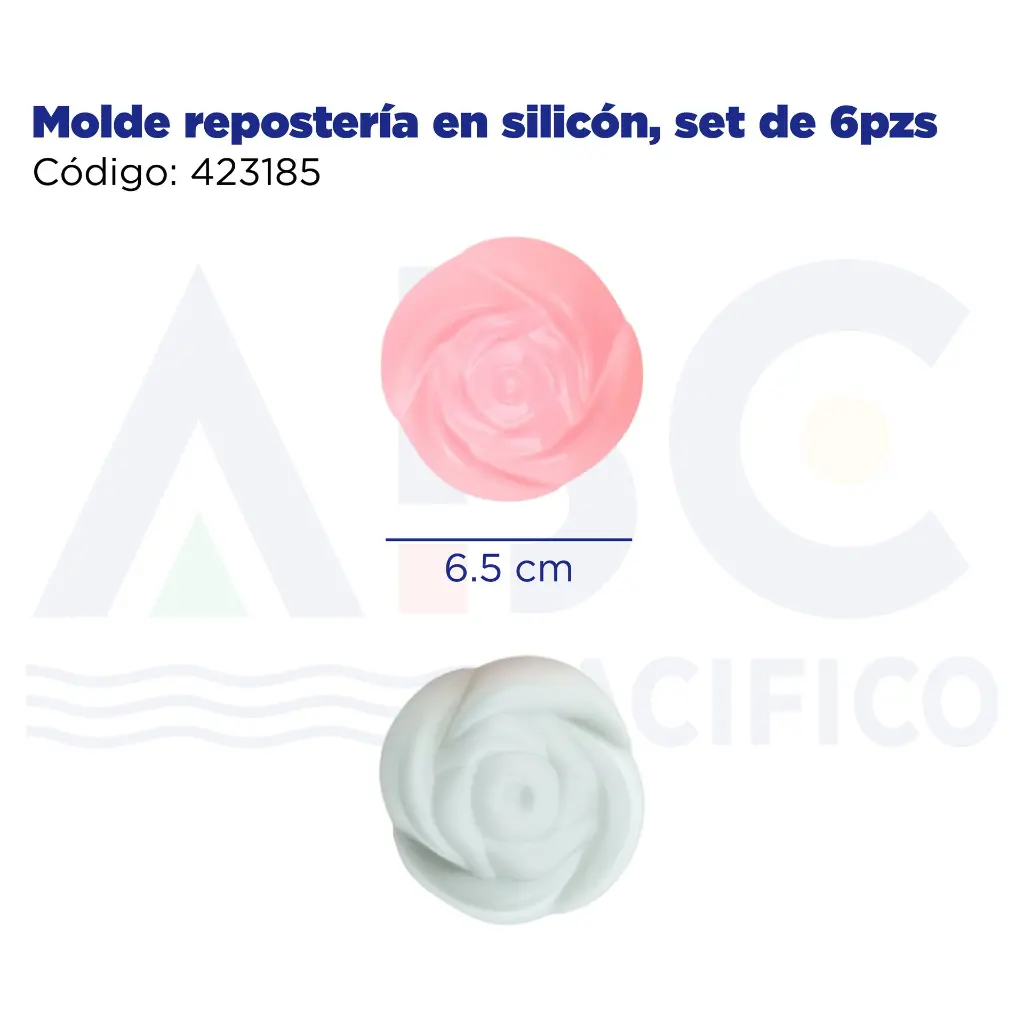 Molde repostería en silicón, set de  6pzs