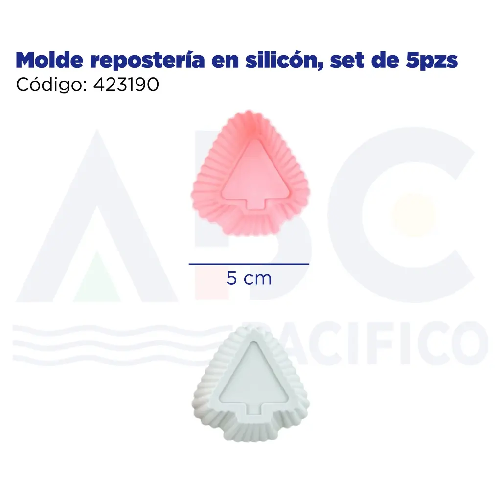 Molde repostería en silicón, set de  5pzs