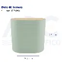 Bote de basura color beige, 16.4*24cm