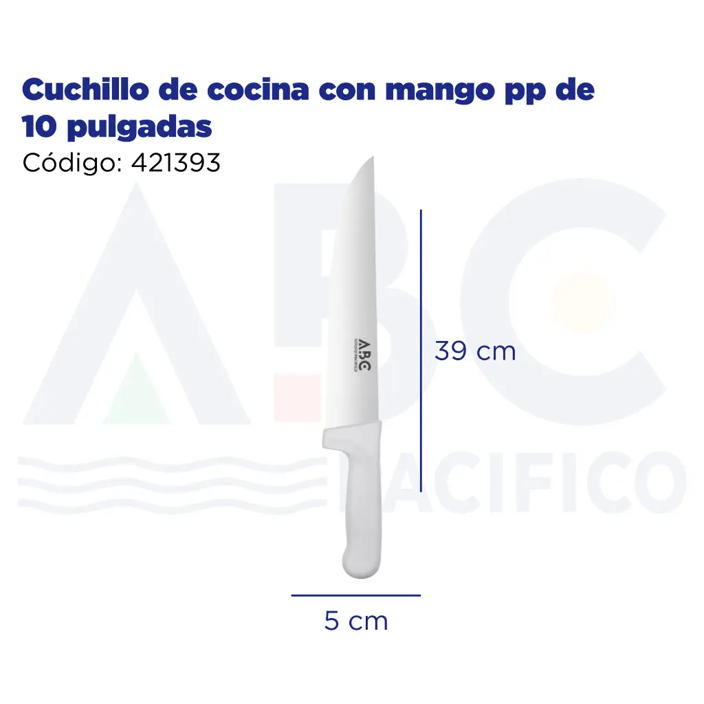 Cuchillo de cocina con mango pp de 10 pulgadas