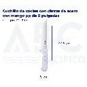 Cuchillo de cocina con clavos de acero con mango pp de 8 pulgadas