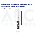 Cuchillo de cocina con clavos de acero con mango pp de 10 pulgadas