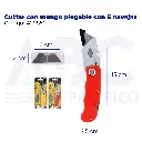 Cutter con mango plegable con 5 navajas