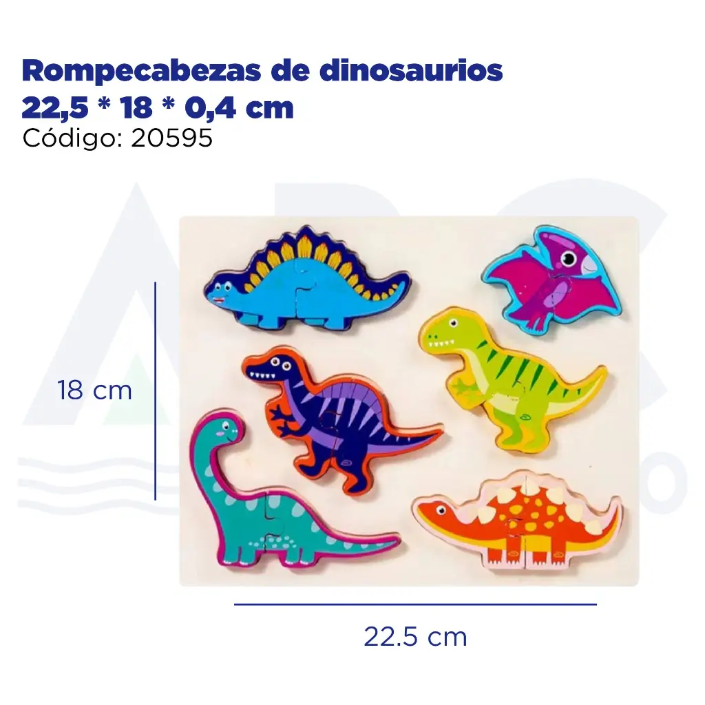 Rompecabezas de dinosaurios 22,5 * 18 * 0,4 cm