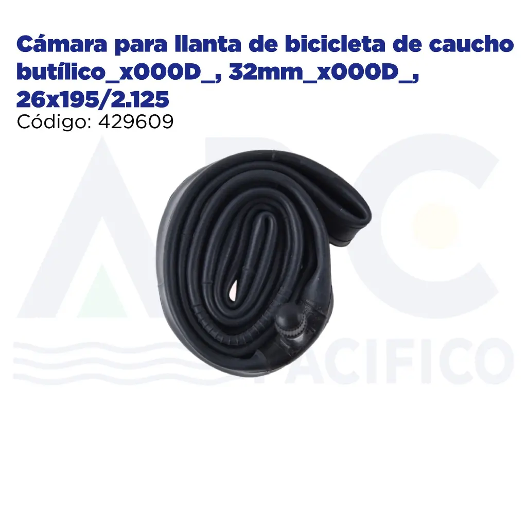 Cámara para llanta de bicicleta de caucho butílico_x000D_, 32mm_x000D_, 26x195/2.125