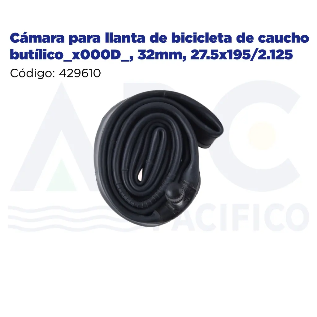 Cámara para llanta de bicicleta de caucho butílico_x000D_, 32mm, 27.5x195/2.125