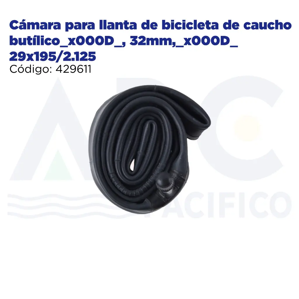Cámara para llanta de bicicleta de caucho butílico_x000D_, 32mm,_x000D_ 29x195/2.125